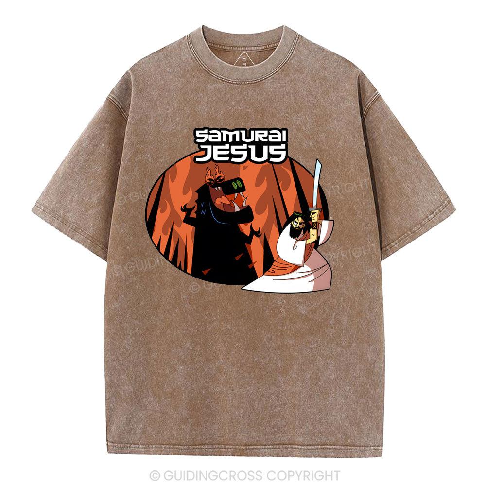 Samura Jesus Christian Washed T-Shirt