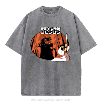 Samura Jesus Christian Washed T-Shirt