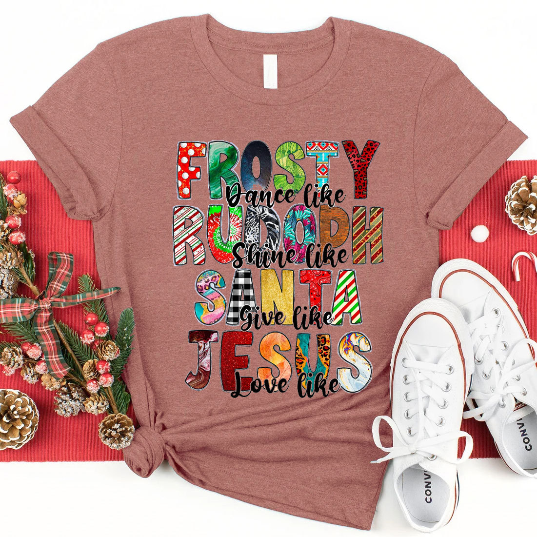 Santa Give Like Jesus Love Like Christian T-Shirt