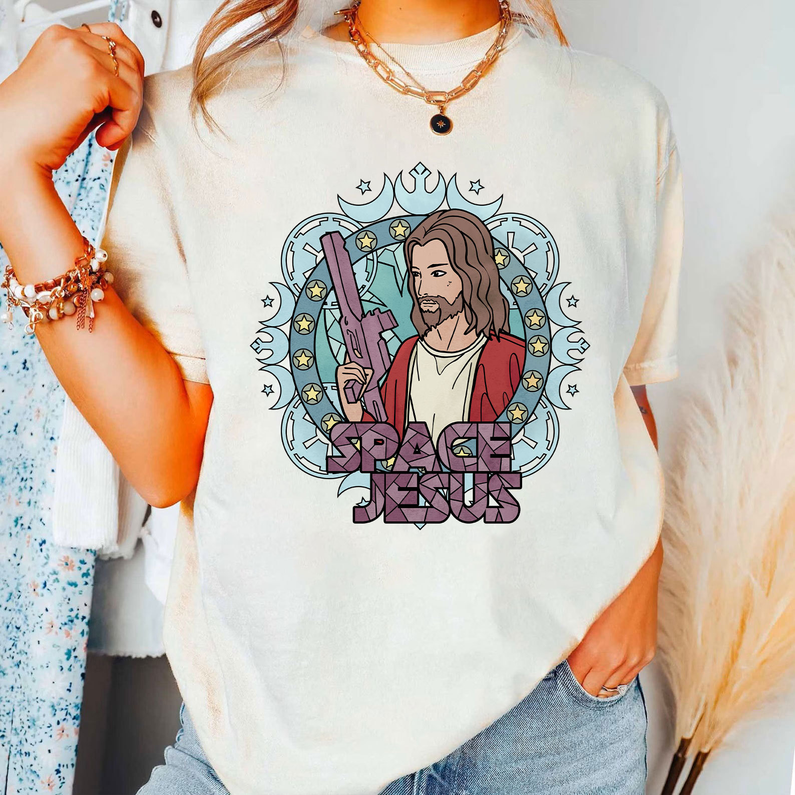 Sapce Jesus Christian T-Shirt
