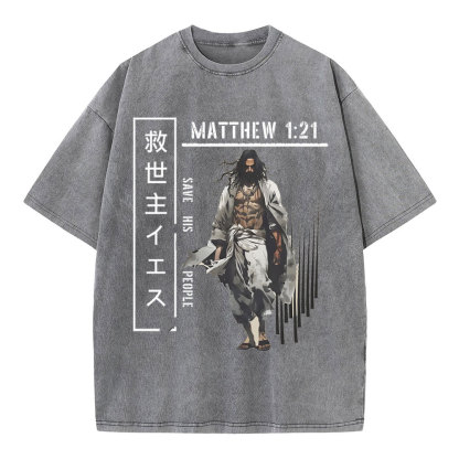 Save His People Chirstian Washed T-Shirt