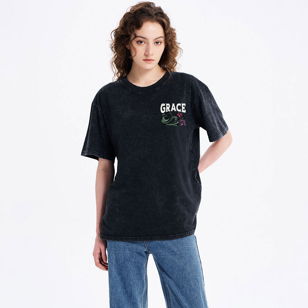 Saved By Grace Christian Washed T-Shirt