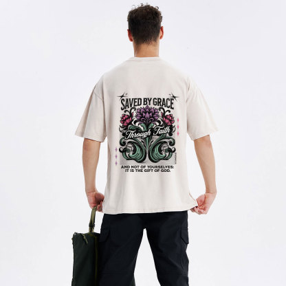 Saved By Grace Christian Washed T-Shirt