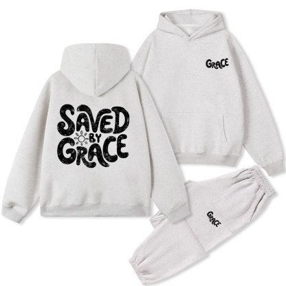 Saved By Grace Christian Fleece Hoodie Set