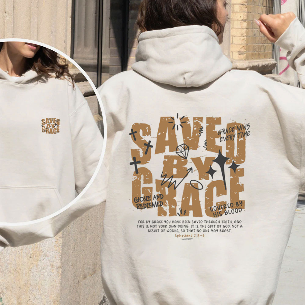 Saved By Grace Christian Fleece hoodie Set