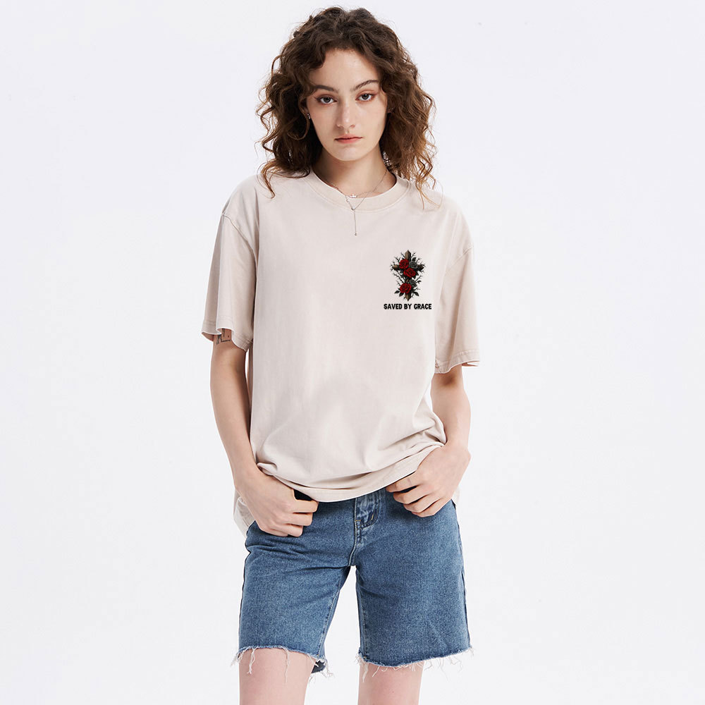 Saved By Grace Christian Washed T-Shirt