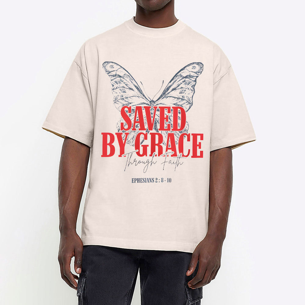 Saved By Grace Christian Washed T-Shirt