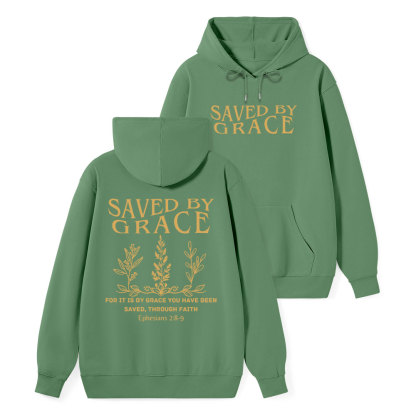 Saved By Grace Classic Christian Hoodie