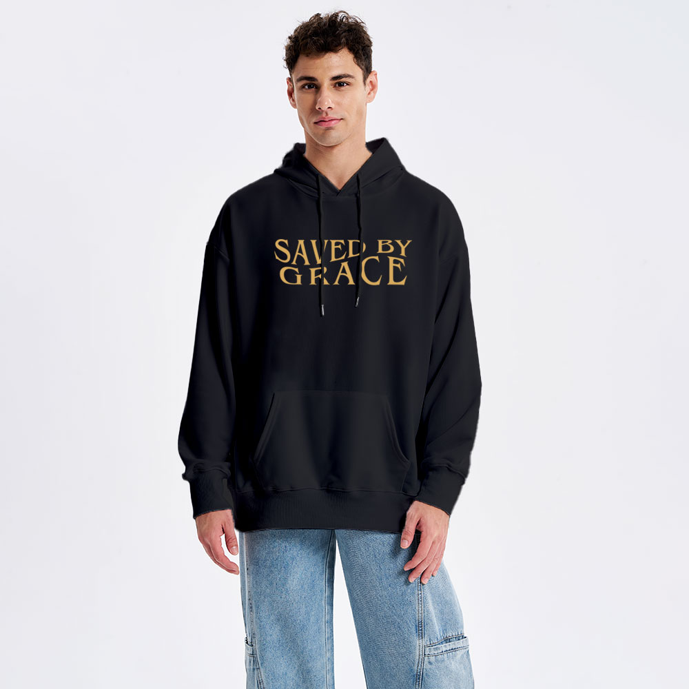 Saved By Grace Classic Christian Hoodie