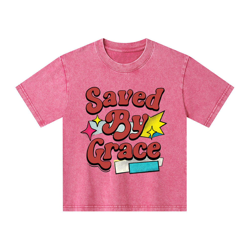 Saved By Grace Kid Washed T-Shirt