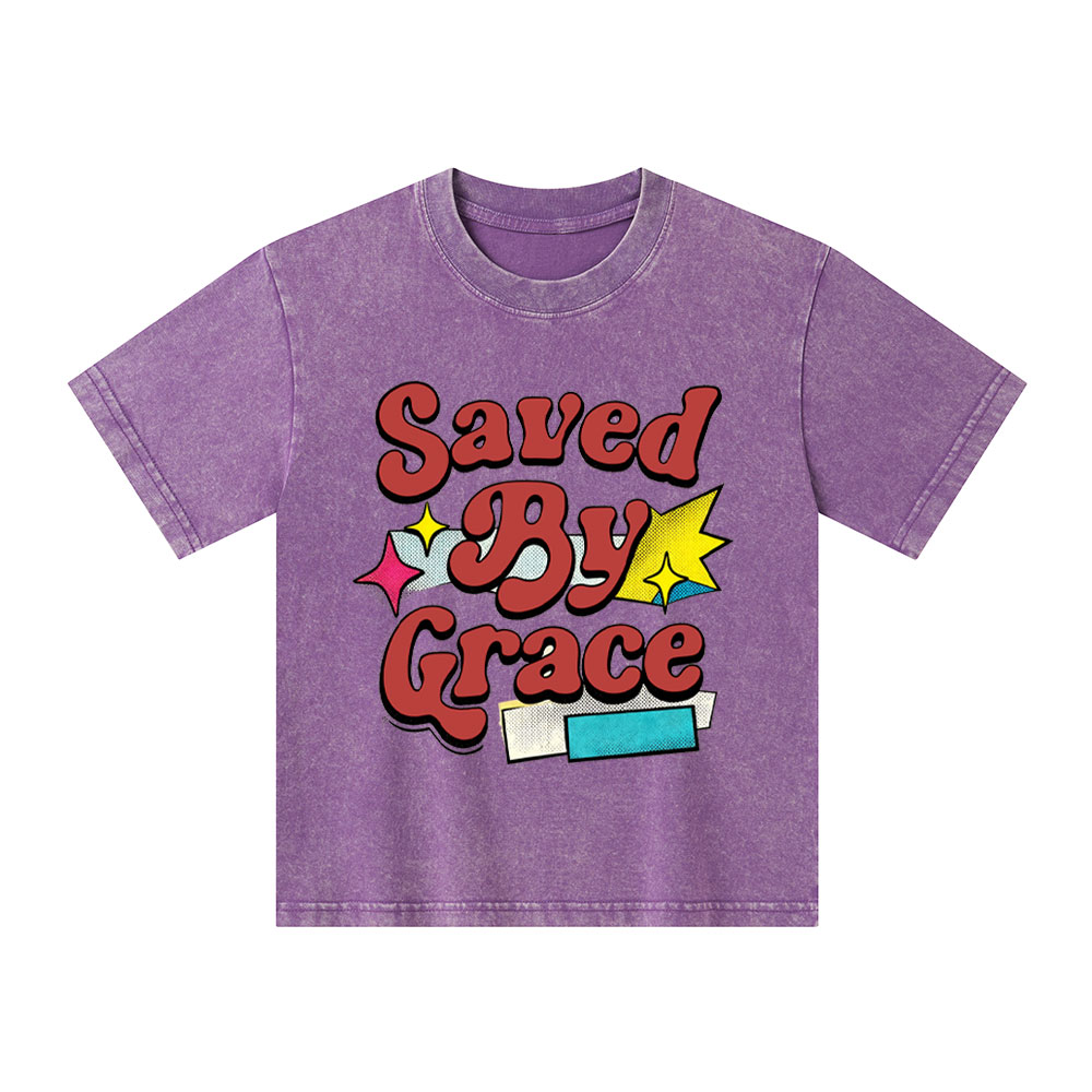 Saved By Grace Kid Washed T-Shirt