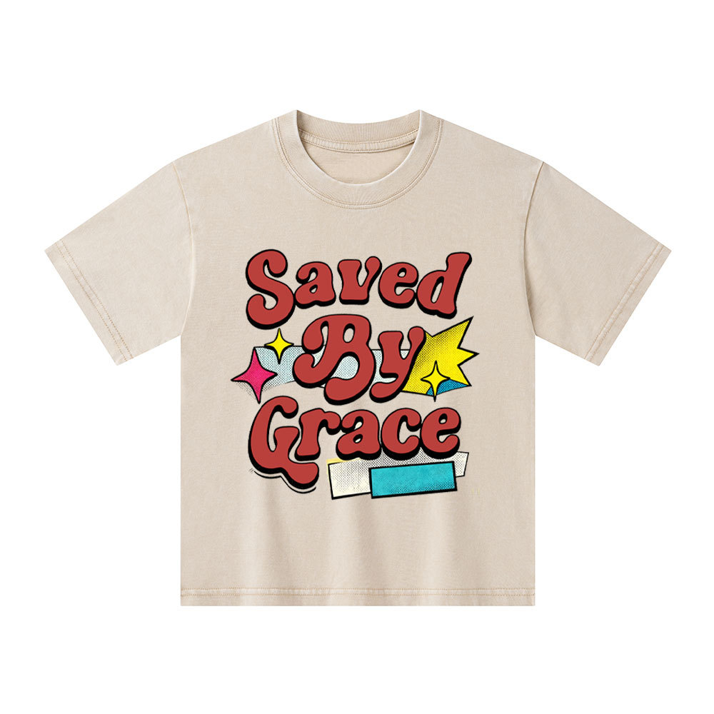 Saved By Grace Kid Washed T-Shirt
