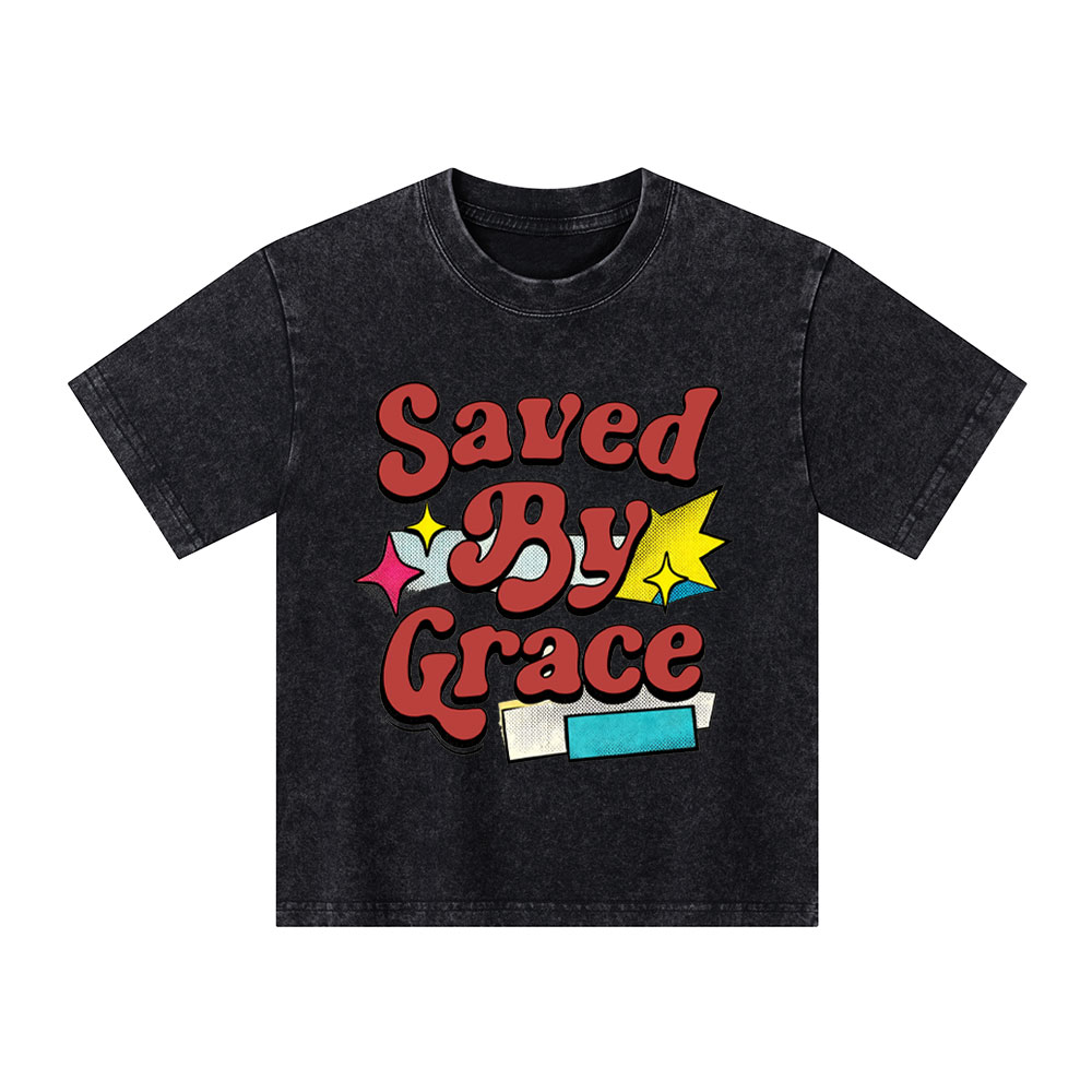 Saved By Grace Kid Washed T-Shirt