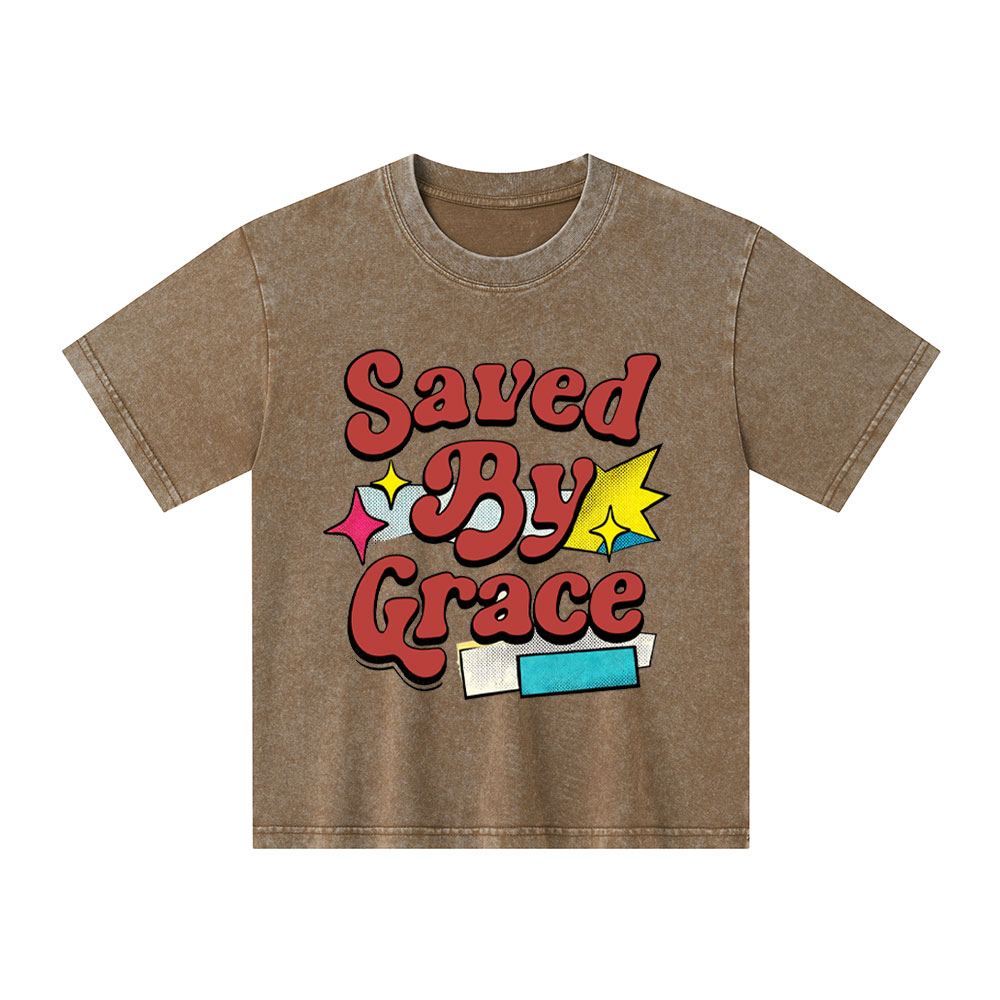 Saved By Grace Kid Washed T-Shirt