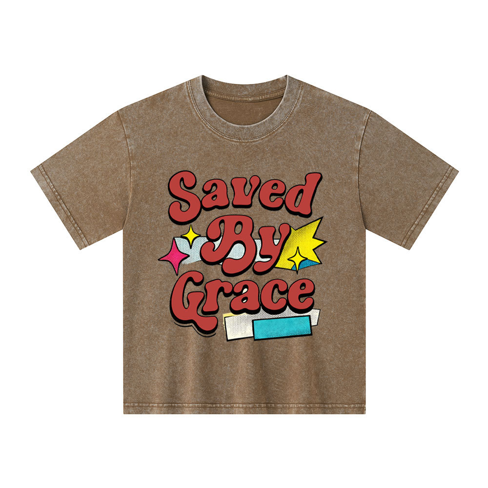 Saved By Grace Kid Washed T-Shirt