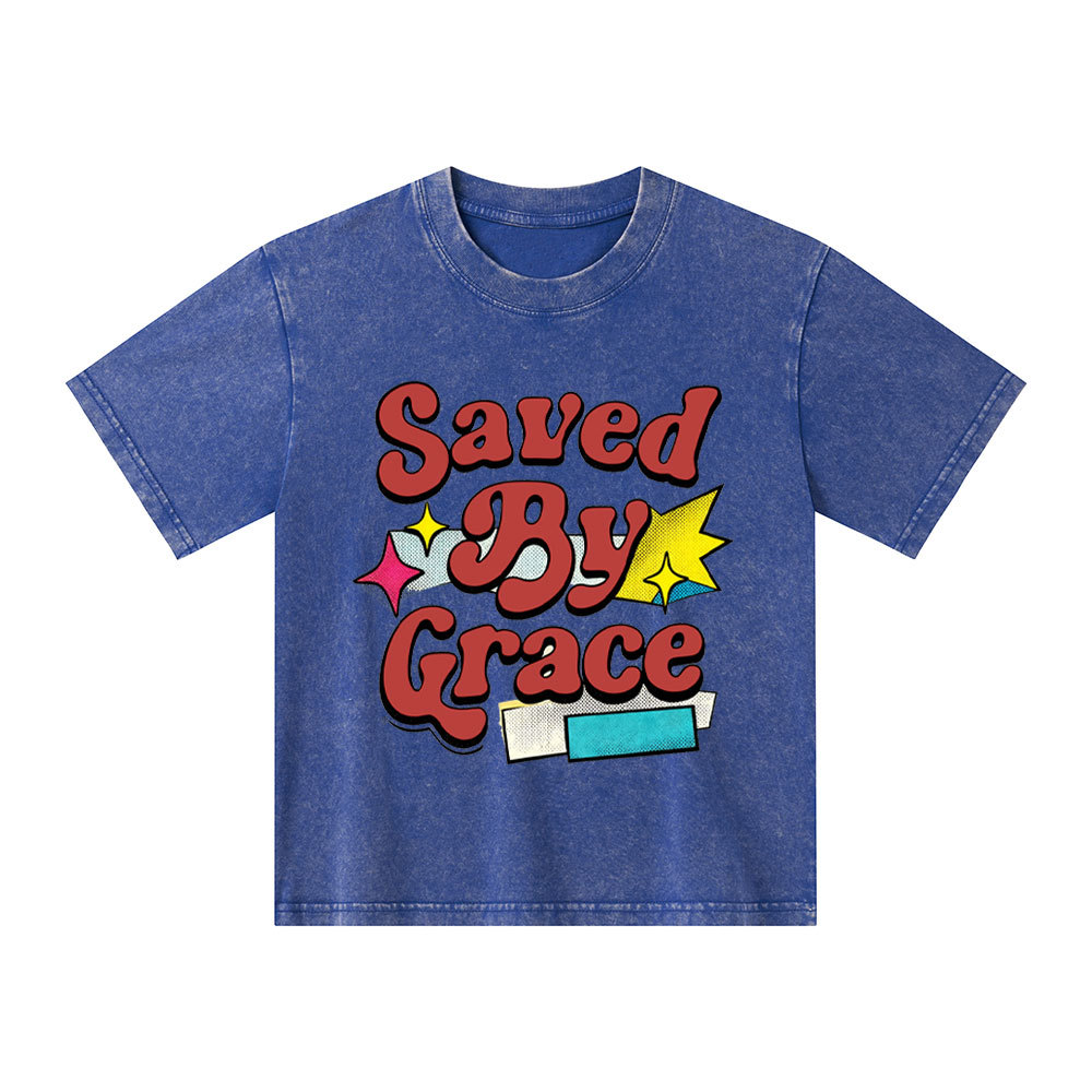 Saved By Grace Kid Washed T-Shirt