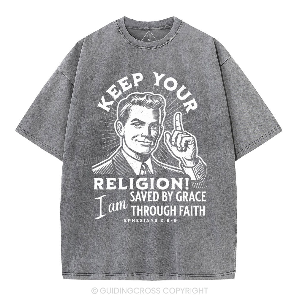 Saved By Grace Through Faith Washed T-shirt