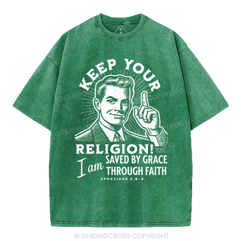 Saved By Grace Through Faith Washed T-shirt