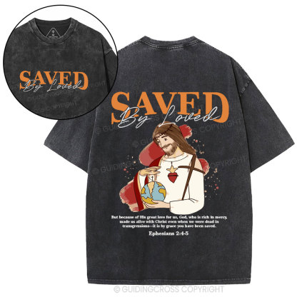 Saved By Loved Christian Washed T-Shirt