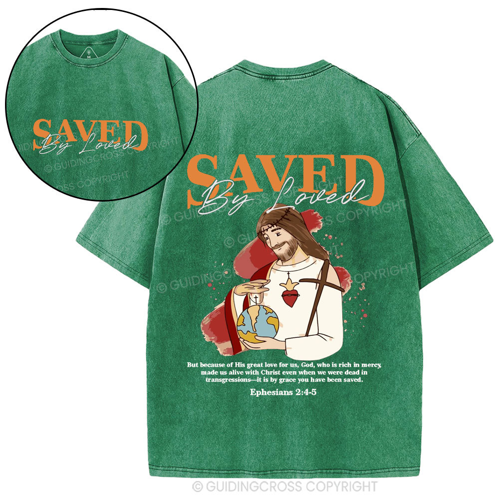 Saved By Loved Christian Washed T-Shirt