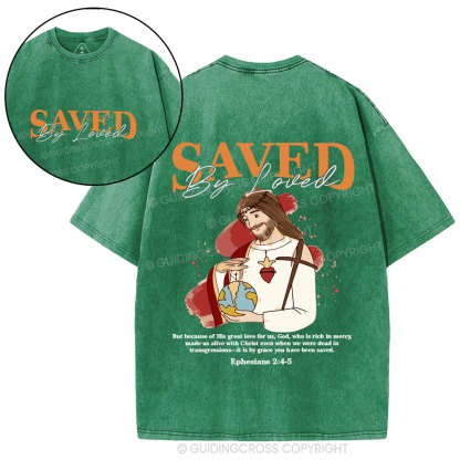 Saved By Loved Christian Washed T-Shirt