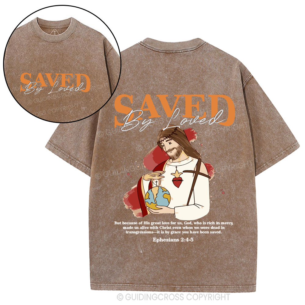 Saved By Loved Christian Washed T-Shirt
