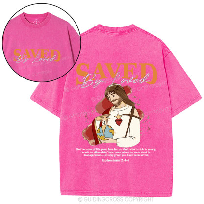 Saved By Loved Christian Washed T-Shirt