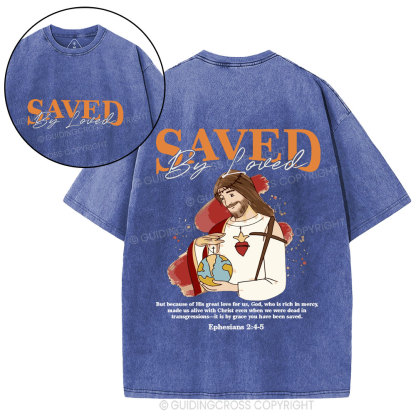 Saved By Loved Christian Washed T-Shirt