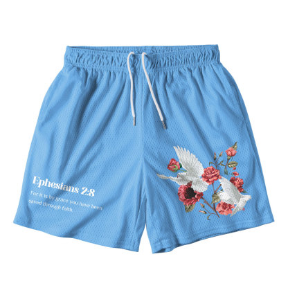Saved Through Faith Christian Mesh Shorts