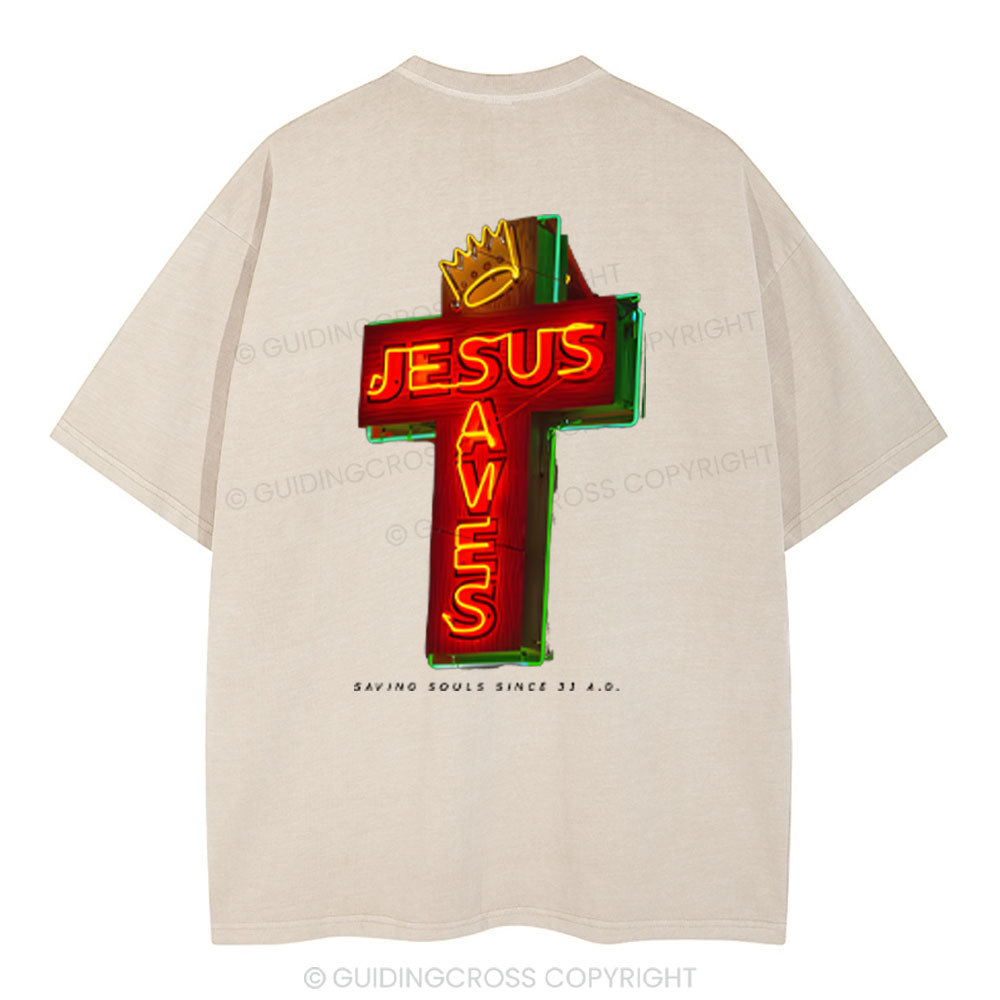 Saving Souls Chrsitian Washed T-Shirt