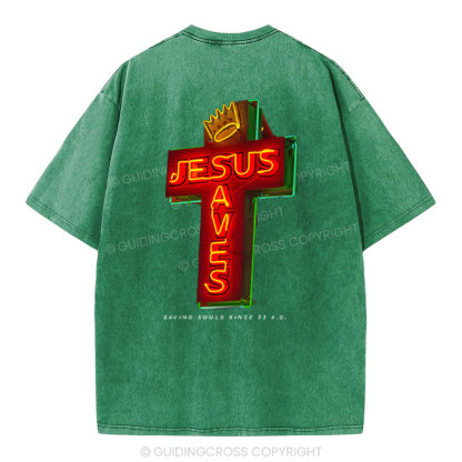 Saving Souls Chrsitian Washed T-Shirt