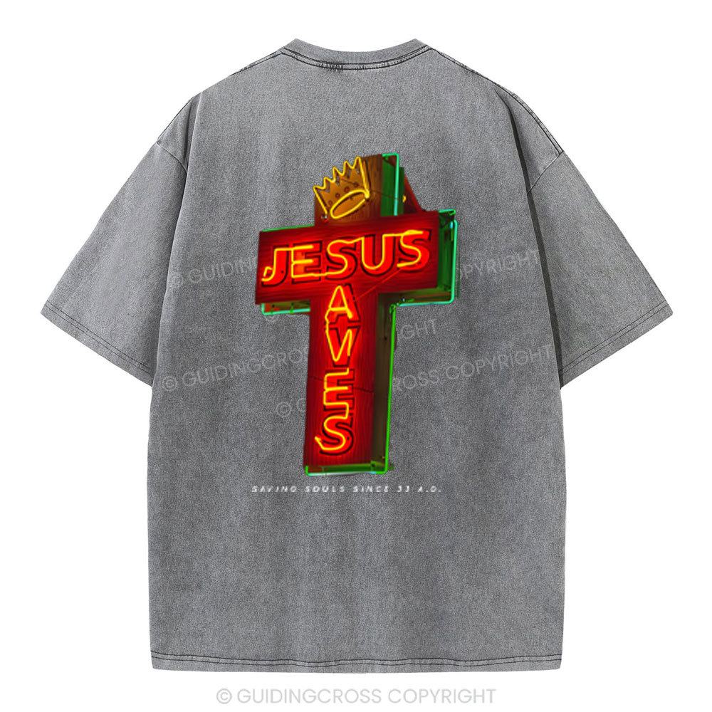 Saving Souls Chrsitian Washed T-Shirt