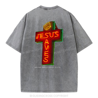 Saving Souls Chrsitian Washed T-Shirt