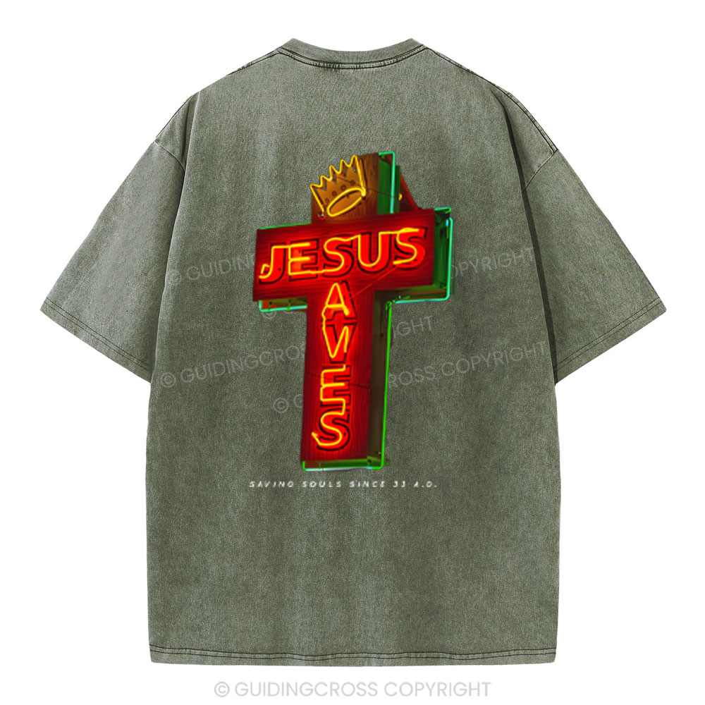 Saving Souls Chrsitian Washed T-Shirt
