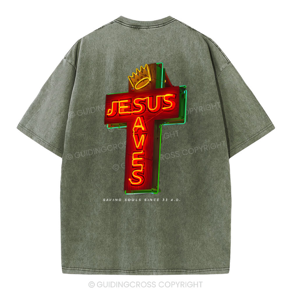 Saving Souls Chrsitian Washed T-Shirt