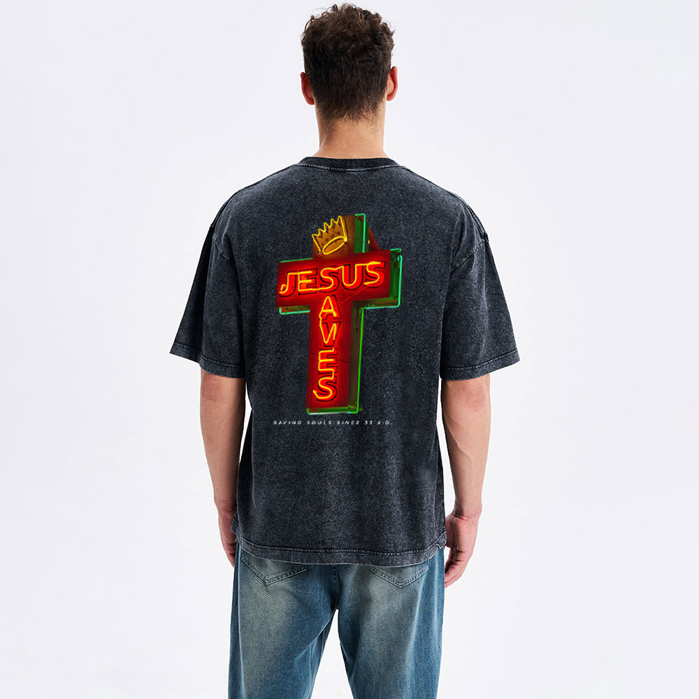 Saving Souls Chrsitian Washed T-Shirt