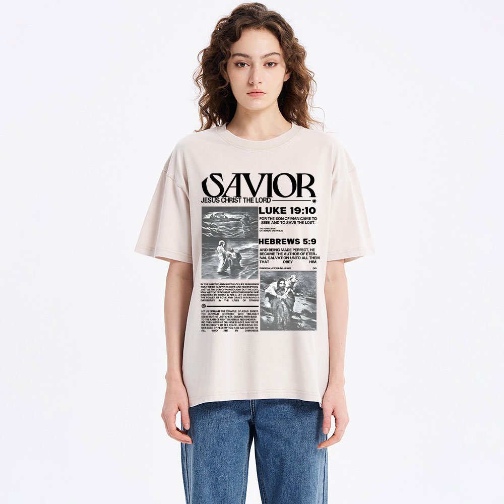Savior Christian Washed T-Shirt
