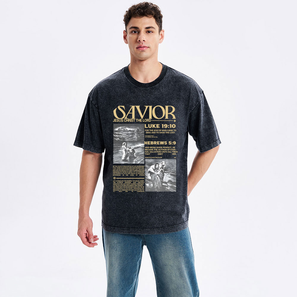 Savior Christian Washed T-Shirt