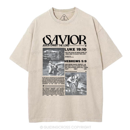 Savior Christian Washed T-Shirt