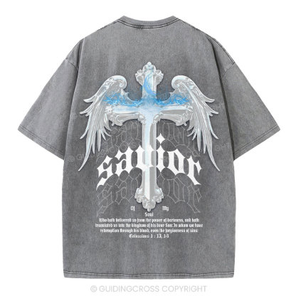 Savior Of My Soul Christian Washed T-Shirt