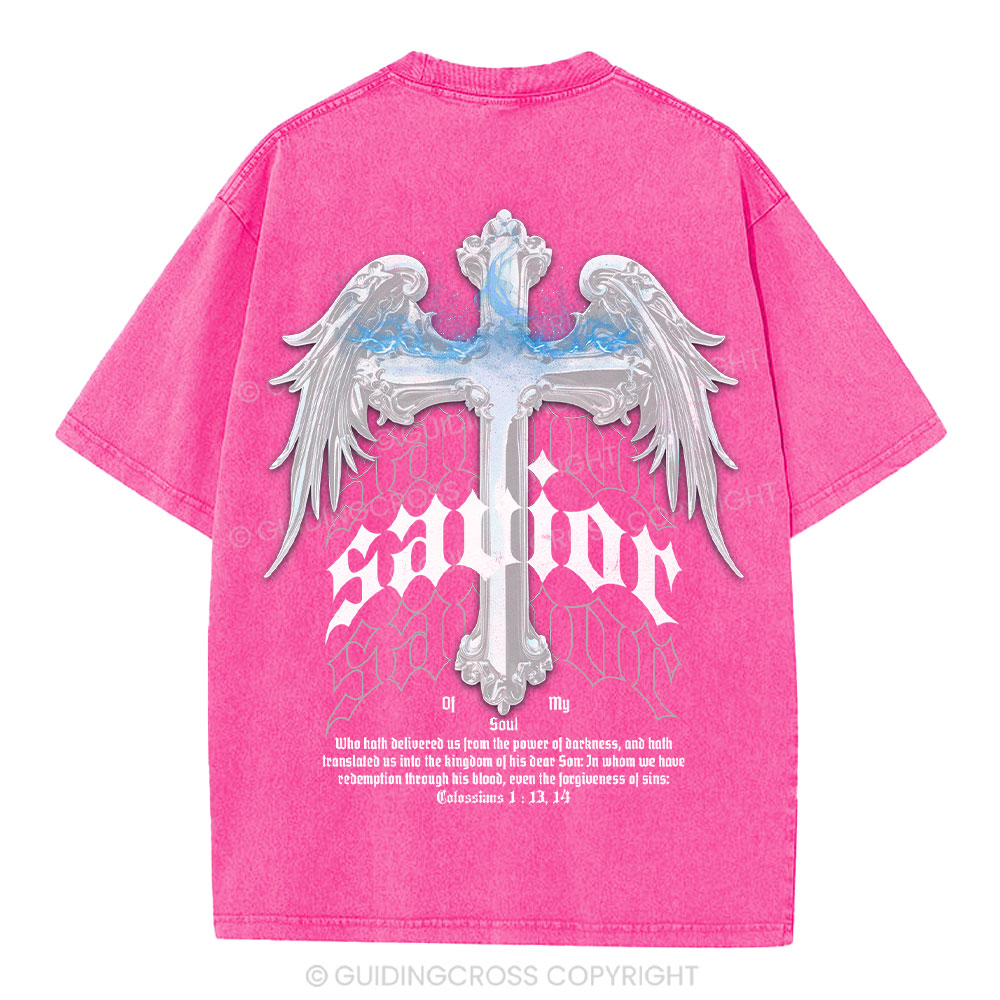 Savior Of My Soul Christian Washed T-Shirt