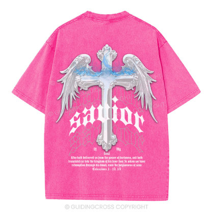 Savior Of My Soul Christian Washed T-Shirt