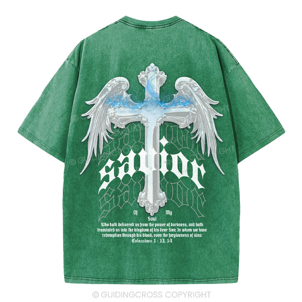 Savior Of My Soul Christian Washed T-Shirt