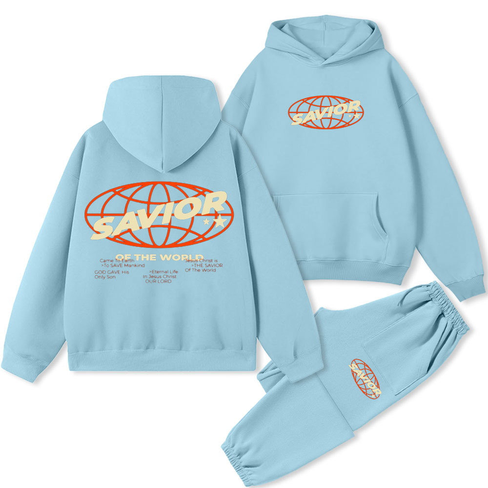 Savior Of The World Christian Fleece hoodie Set