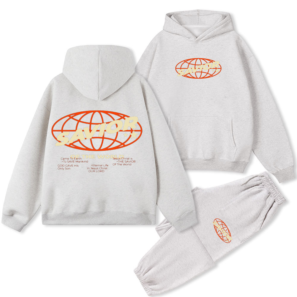 Savior Of The World Christian Fleece hoodie Set