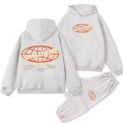 Savior Of The World Christian Fleece hoodie Set