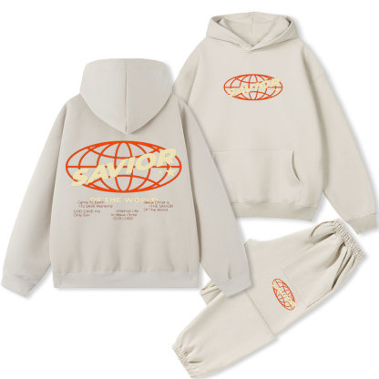 Savior Of The World Christian Fleece hoodie Set