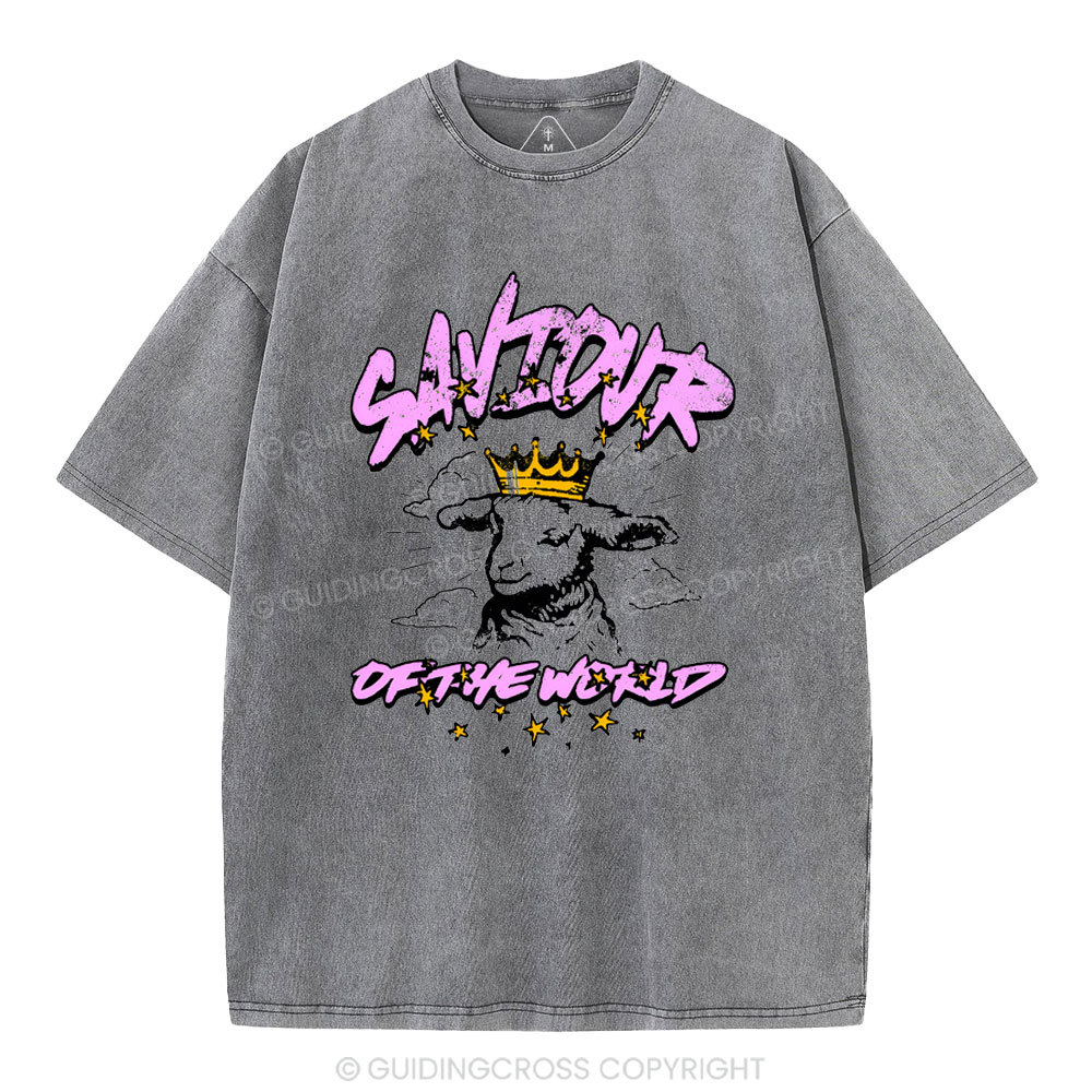 Saviour Of The World Christian Washed T-Shirt