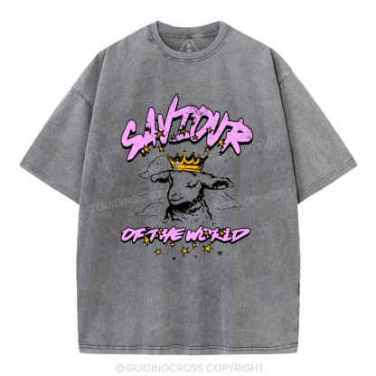 Saviour Of The World Christian Washed T-Shirt