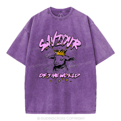 Saviour Of The World Christian Washed T-Shirt